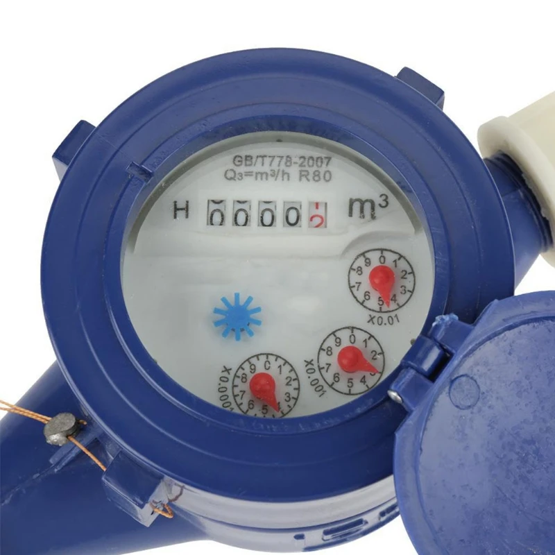Пластмасов градински разходомер за измерване дебита на водата 15 мм, брояч студена и влажна вода с арматура Изображение 3