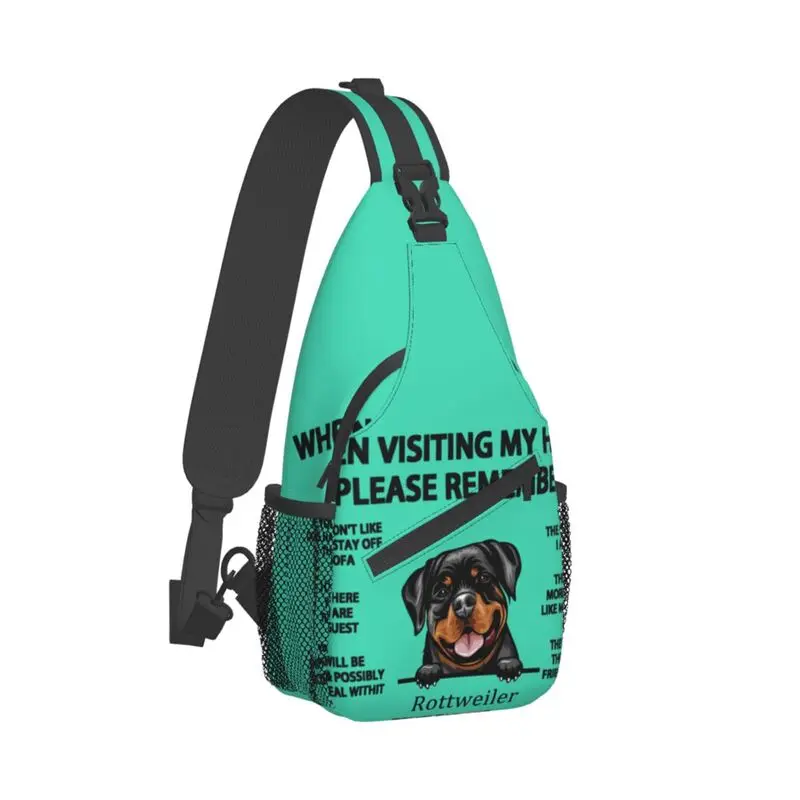 При посещение на дома Ми, моля, не забравяйте Цитати за кучета, Превръзка през рамо, нагрудная чанта, Мъжка Модерен раница на рамото за пътуване Изображение 1