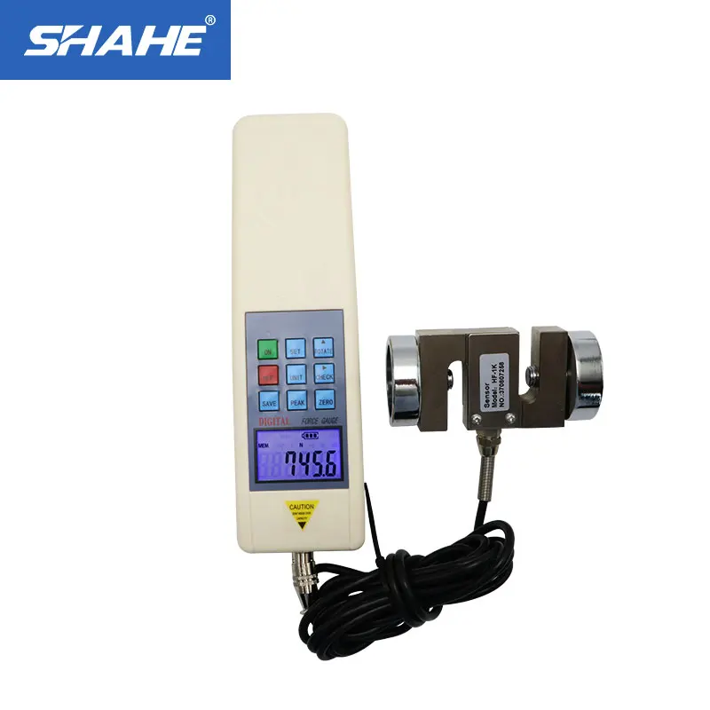 SHAHE HF-1000 Дигитален Двутактов Силомер Преносим стенд в Сила Тестер Измервателен уред 1000N/100 kg/220Lb Изображение 0