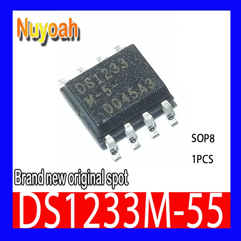 Нов оригинален сензор за напрежение DS1233M-55 на чип СОП-8, Схема за подкрепа на източник на захранване е Фиксирана, 1-канален CMOS, PBCY3 Изображение 0