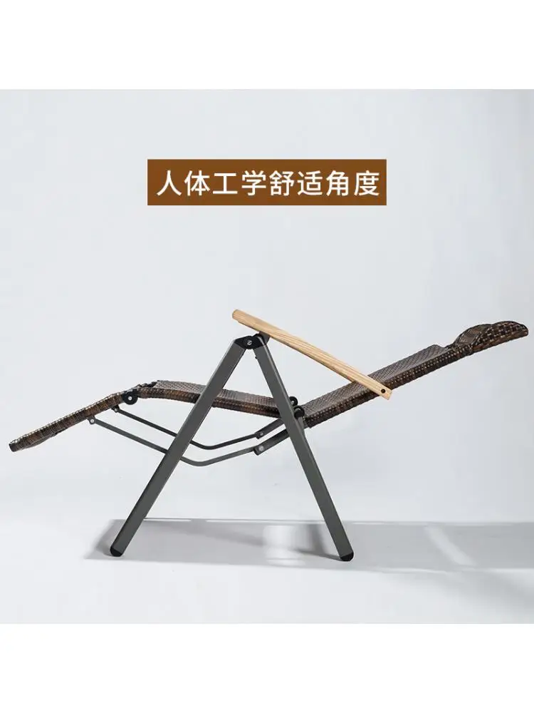 Стол за почивка от ратан ръчно изработени, на сгъваем стол за обедна почивка, стол за следобедна почивка, домашен Градински стол, мързелива облегалка, легло за щастлив сън Изображение 2