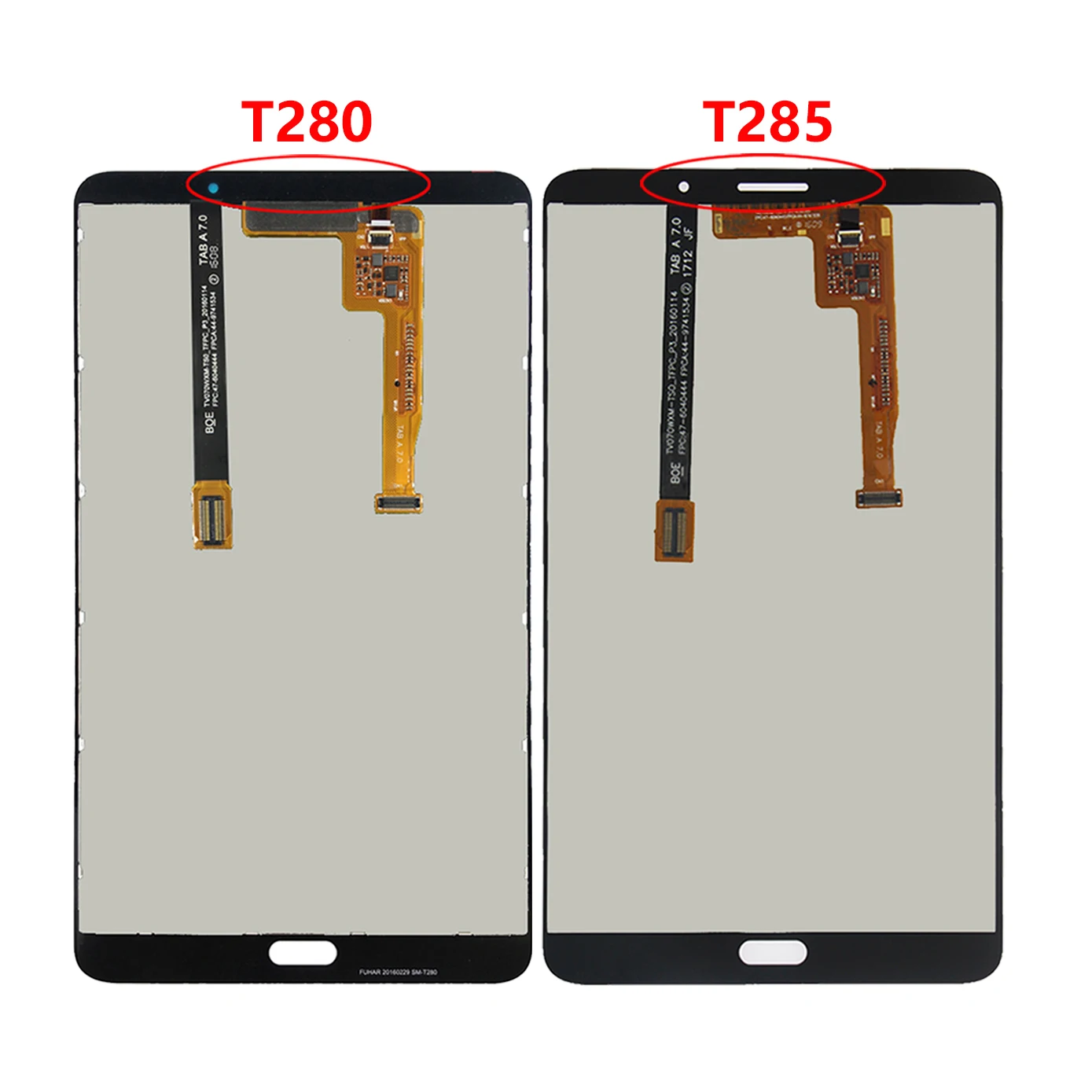За Samsung Galaxy Tab A 7,0 (2016) SM-T280 T280 T285 LCD Сензорен дисплей Дигитайзер Сензори Пълна Монтаж на Панел LCD T285 Изображение 5