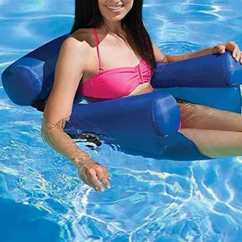 Годишният Надуваем сгъваем басейн от PVC с плаващ наблизо, Водна Хамак, Надуваеми матраци, легло, Шезлонг за плажа водни спортове Изображение 2