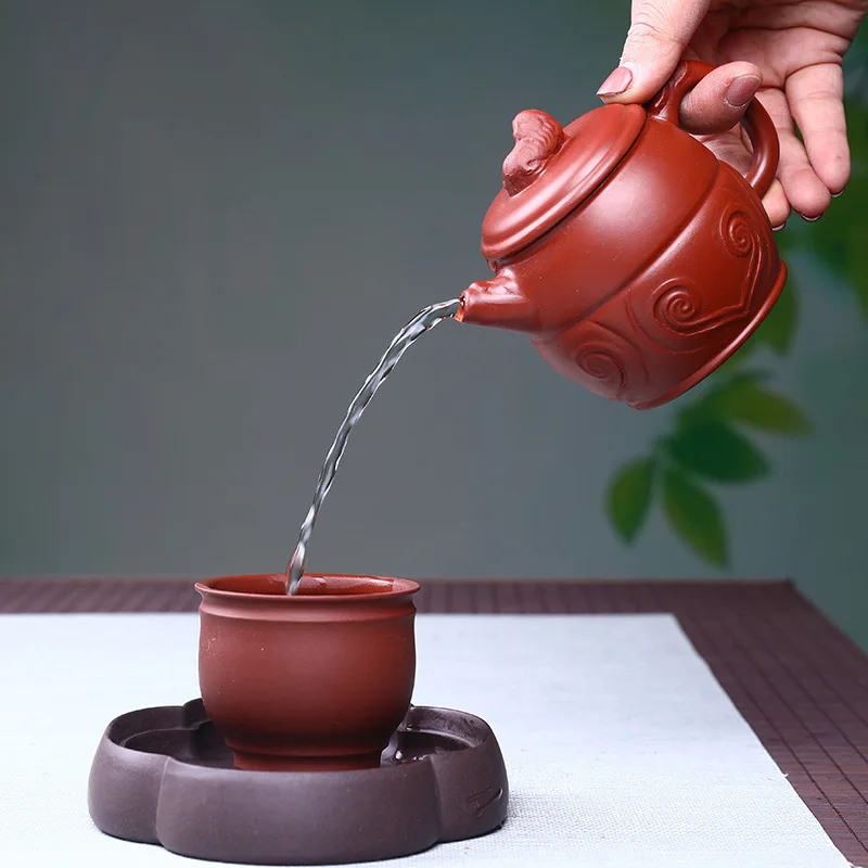 250 мл Кана от Исинской лилава глина, чайник Xi Shi, Чай набор от Dahongpao, Известният домашен чайник, ръчна изработка, Аксесоари за чайна церемония Изображение 3