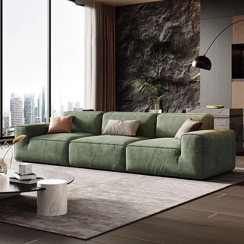 Модерен ъглов диван за дневна в скандинавски стил с пуховиками, Дизайнерски Италиански диван за театрална кът, надуваем диван за шоурум на мебели DWH Изображение 2