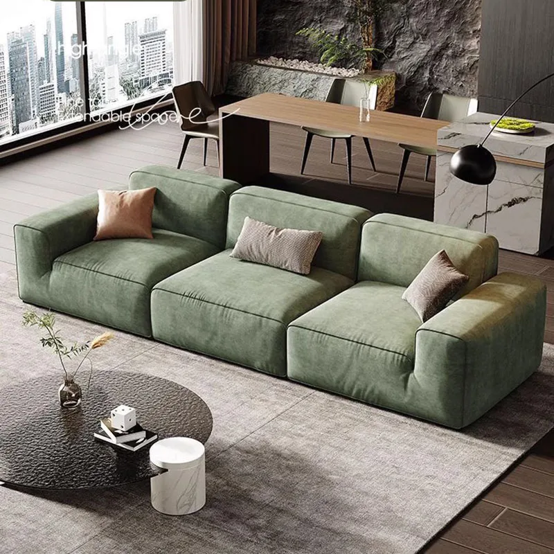 Модерен ъглов диван за дневна в скандинавски стил с пуховиками, Дизайнерски Италиански диван за театрална кът, надуваем диван за шоурум на мебели DWH Изображение 3