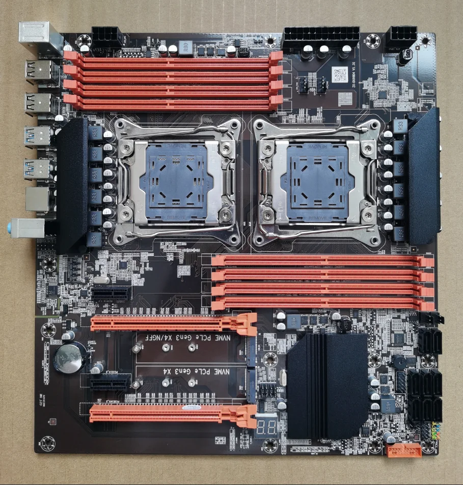 Дънна платка Atermiter Dual X99 с процесор в LGA 2011-3 XEON E5 2680 V4 *2 с комбиниран комплект сървър памет 2pcsX32GB = 64GB DDR4 3200 Mhz Изображение 1