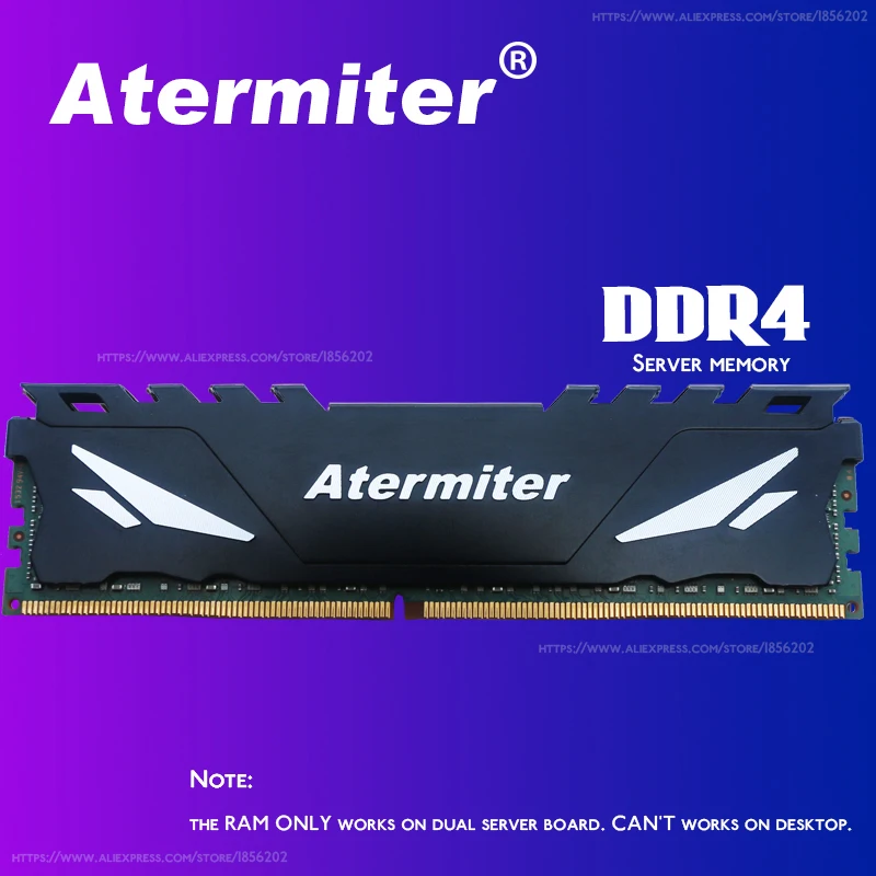 Дънна платка Atermiter Dual X99 с процесор в LGA 2011-3 XEON E5 2680 V4 *2 с комбиниран комплект сървър памет 2pcsX32GB = 64GB DDR4 3200 Mhz Изображение 3