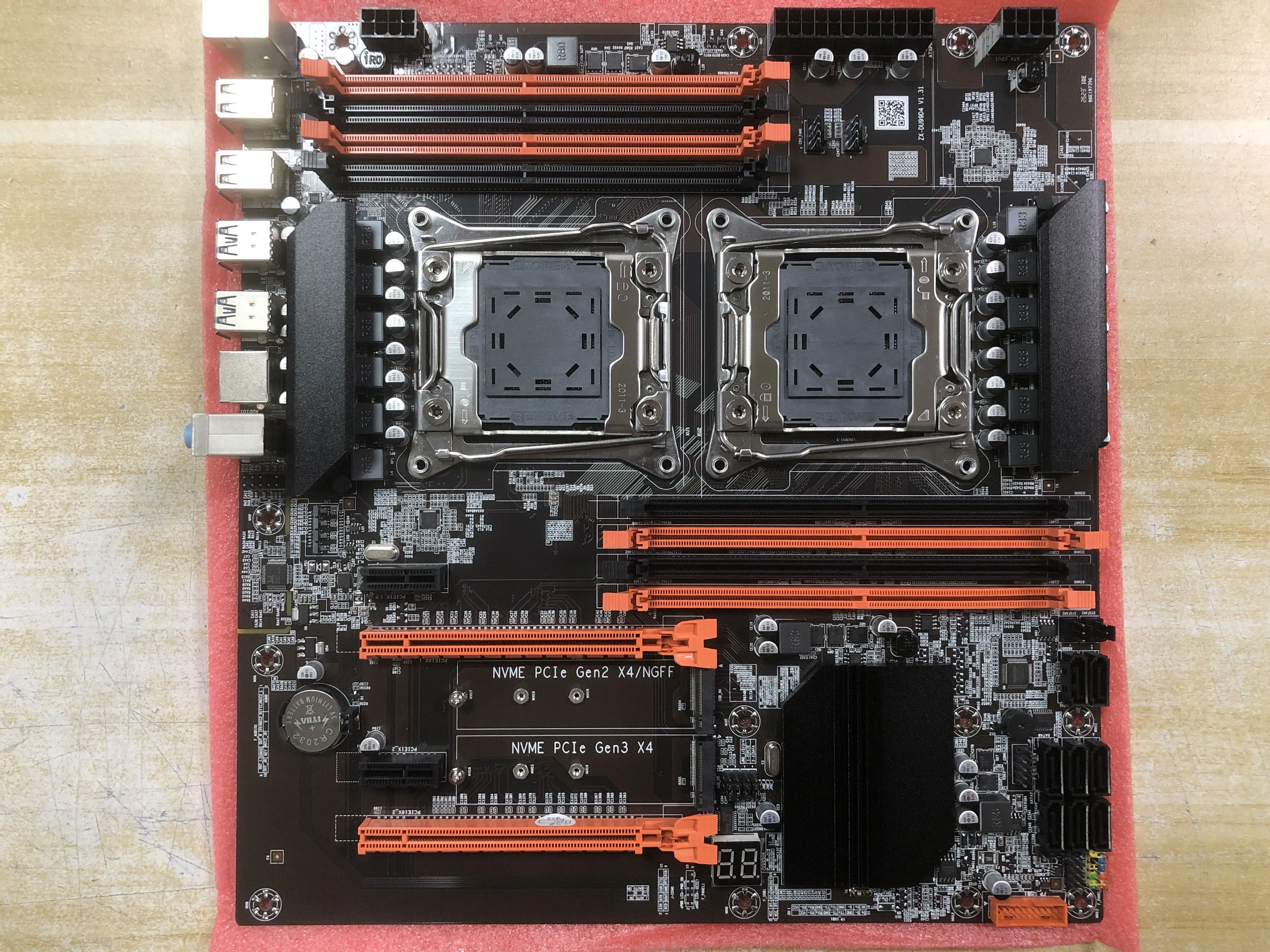 Дънна платка Atermiter Dual X99 с процесор в LGA 2011-3 XEON E5 2680 V4 *2 с комбиниран комплект сървър памет 2pcsX32GB = 64GB DDR4 3200 Mhz Изображение 4