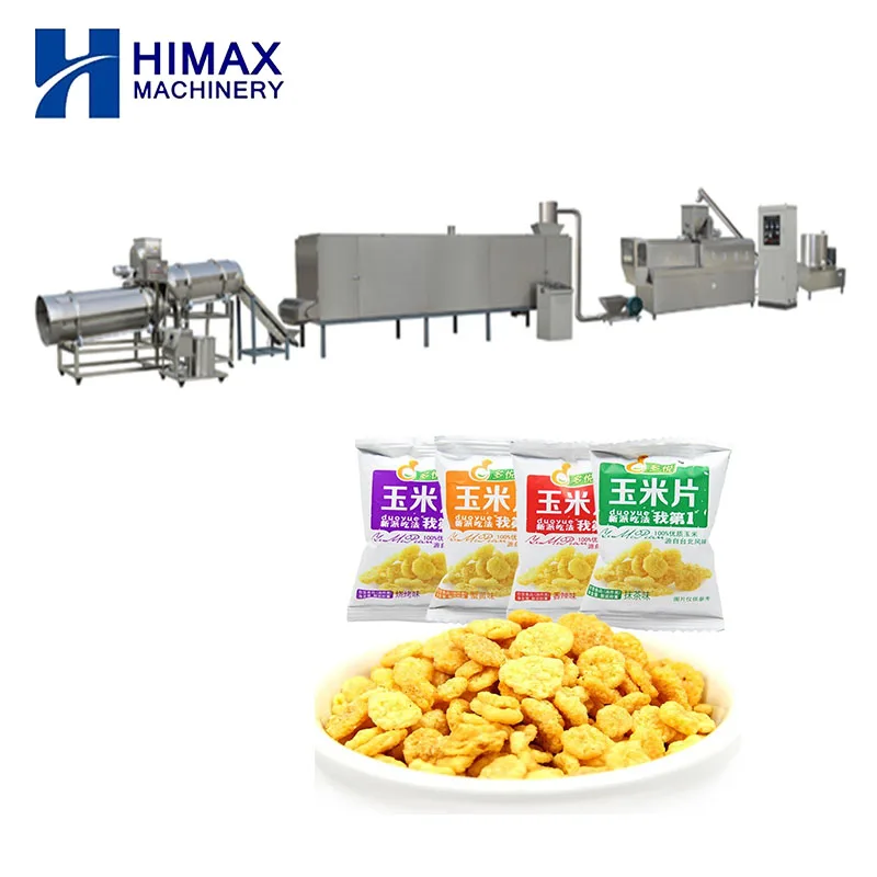 Ефективна линия за производство на корнфлейкс за закуска, линия за производство на зърнени култури Изображение 1