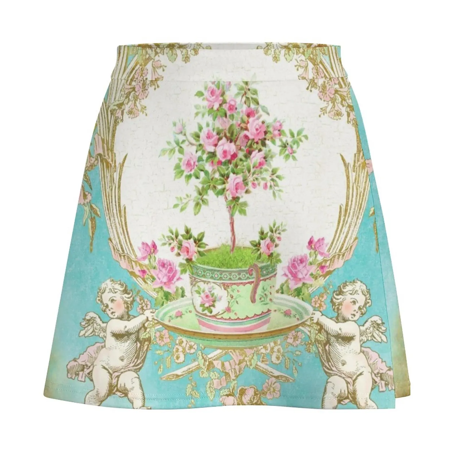 Мини полата за сладкарница във френския бароков стил, елегантни вечерни рокли за жени 2023, тенденция дамски дрехи 2023 Изображение 4