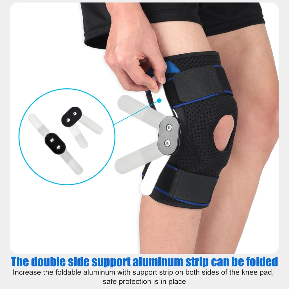 Професионален наколенник със странични стабилизатор и накладки ЕВА, за облекчаване на болки в коляното по време на джогинг, разкъсване на менискуса, ACL, артрит, облекчаване на болки в ставите Изображение 3