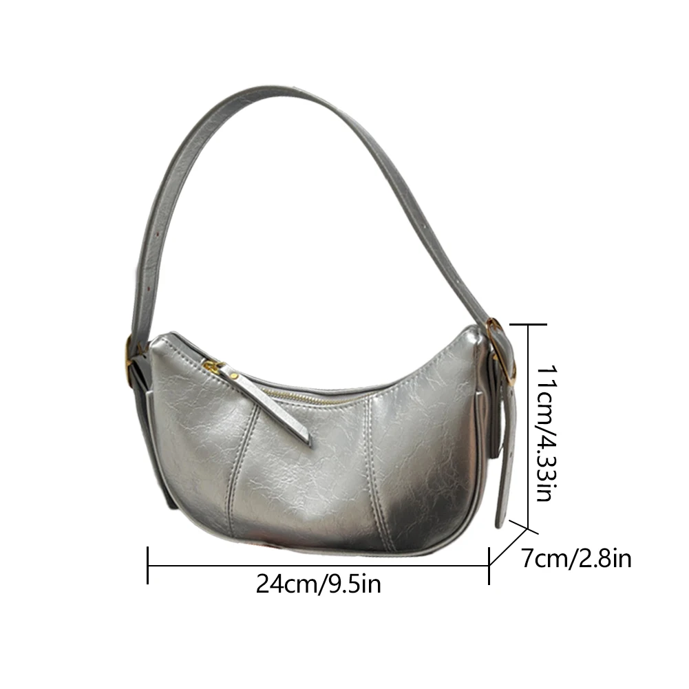 Дамска чанта-месинджър, алуминиеви композитни панели чанта с голям капацитет, водоустойчива, дишаща, устойчива на надраскване, с цип, за ежедневна почивка, за дама Изображение 5