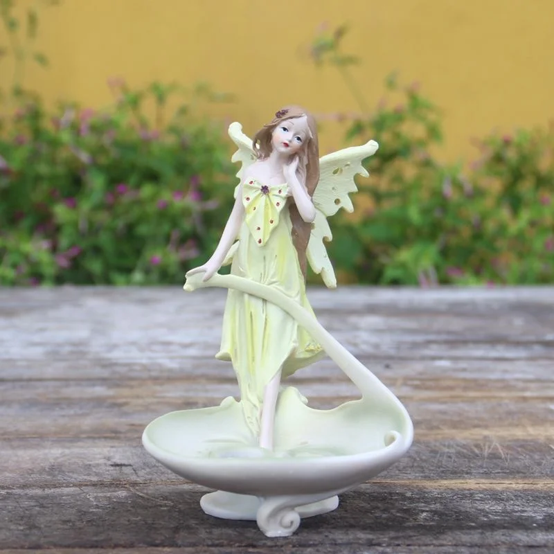 Коледна Статуя на Момиче-Ангел градинска Украса Украса Спални Хол Изделия от смола Изображение 2