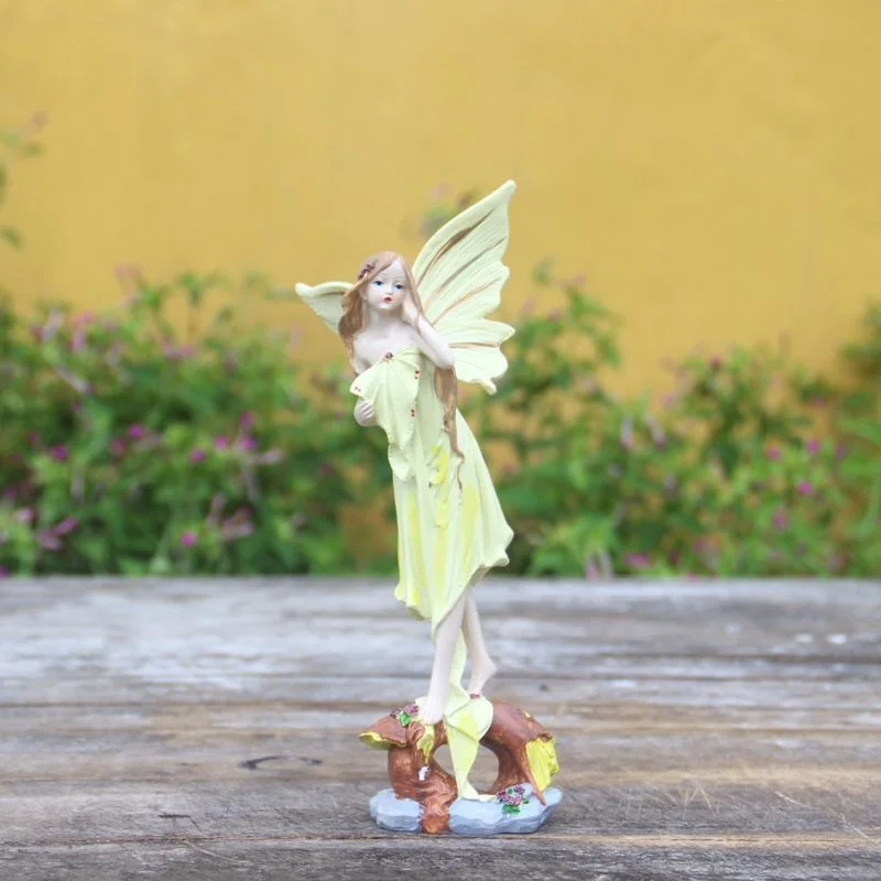 Коледна Статуя на Момиче-Ангел градинска Украса Украса Спални Хол Изделия от смола Изображение 3
