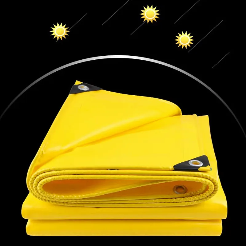 Жълт удебелена водоустойчив плат PVC, слънцезащитен крем, топлоизолация, устойчиви на холодам, здрава, стегната, организирана, износостойкая Изображение 3
